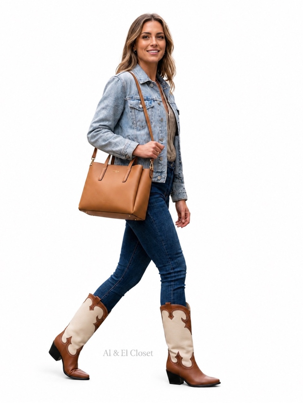 Zodiac Dawson Brown & Cream Vegan Tall Boots – Classic Western Beauty Size 6 NWT